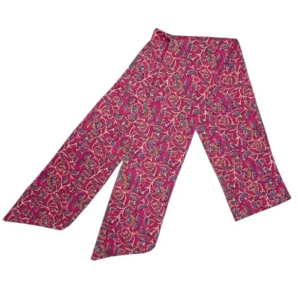 J.Crew Embroidered Romper Women’s Sz 8 Pink Vines Block Print Raglan Puff Sleeve - Picture 11 of 16